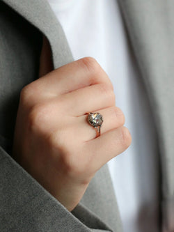 Bague ancienne solitaire diamant taille rose 1,6 ct - Castafiore