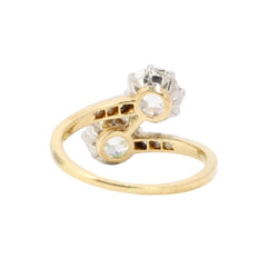 Bague ancienne toi et moi diamants taille ancienne 2,60 carats - Castafiore