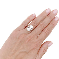 Bague ancienne "Toi & Moi", platine, diamants. - Castafiore