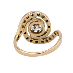 Bague ancienne tourbillon de diamants - Castafiore