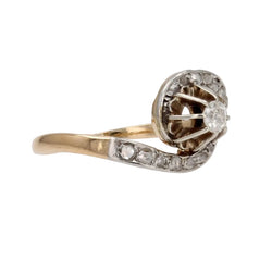 Bague ancienne tourbillon diamants - Castafiore
