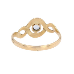 Bague ANCIENNE Tourbillon en or jaune et saphir - Castafiore