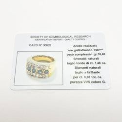 Bague ANELLO Smeraldi en or blanc et or jaune - Castafiore