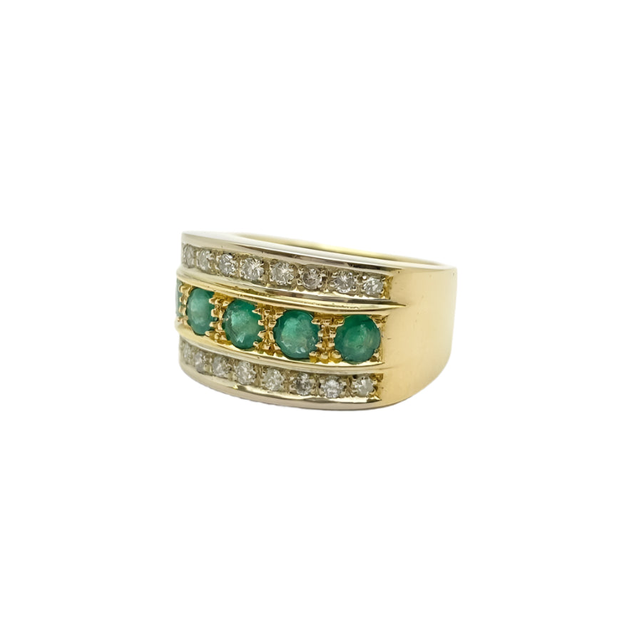 Bague ANELLO Smeraldi en or blanc et or jaune - Castafiore