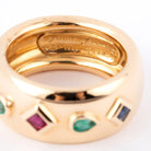 Bague anneau en pierres de couleurs de la maison Cartier - Castafiore