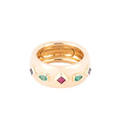 Bague anneau en pierres de couleurs de la maison Cartier - Castafiore