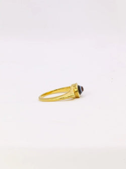 Bague antique intaille romaine sur agate figurant Athena de profil - Castafiore