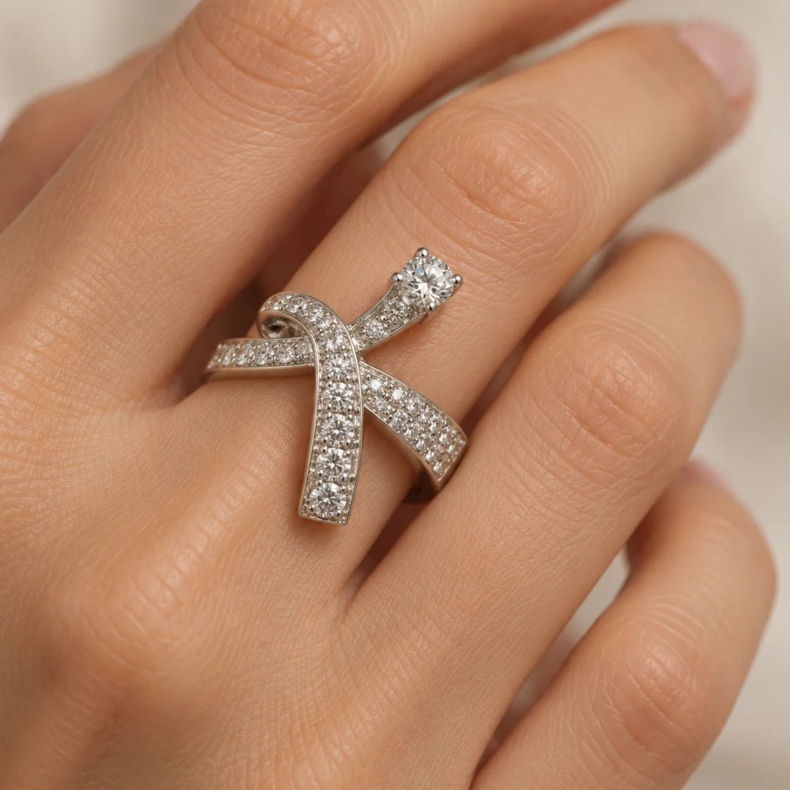 Bague A.ROURE en or blanc et diamants - Castafiore