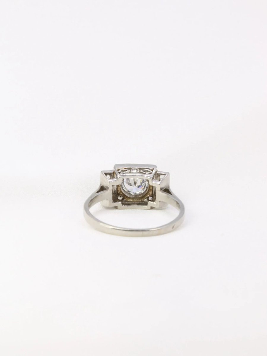 Bague Art - déco à gradins en or et diamants - Castafiore