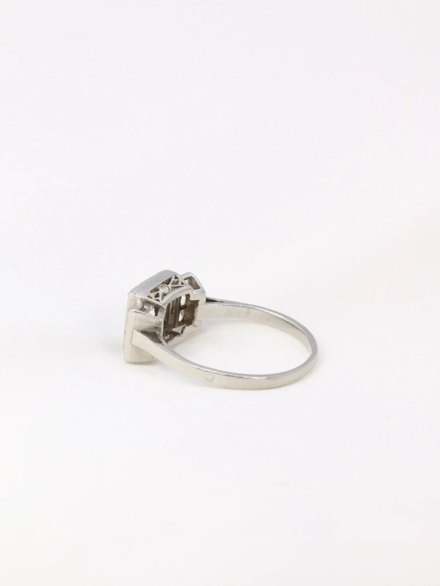 Bague Art - déco à gradins en or et diamants - Castafiore
