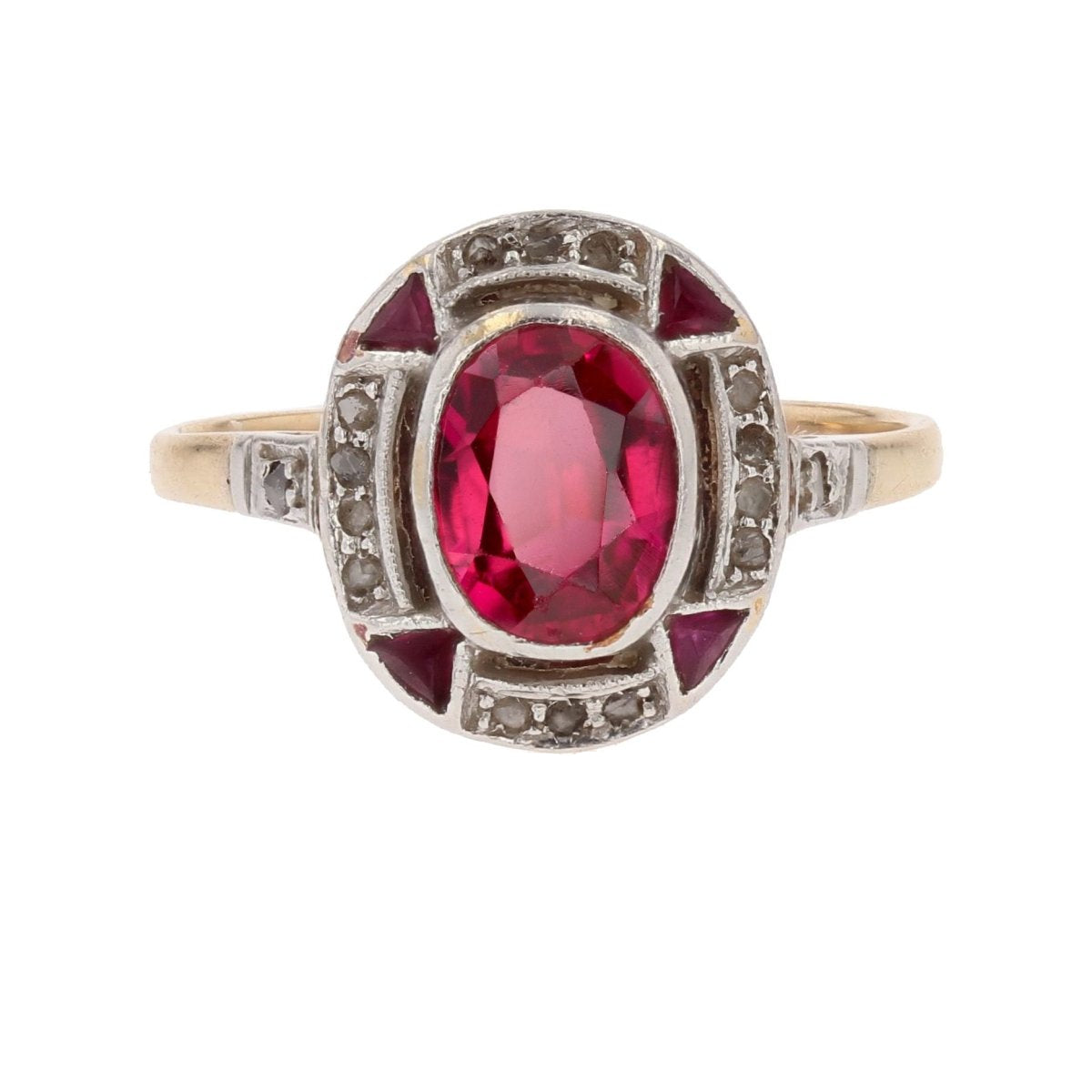 Bague ART DÉCO Ancienne en or jaune et diamants - Castafiore
