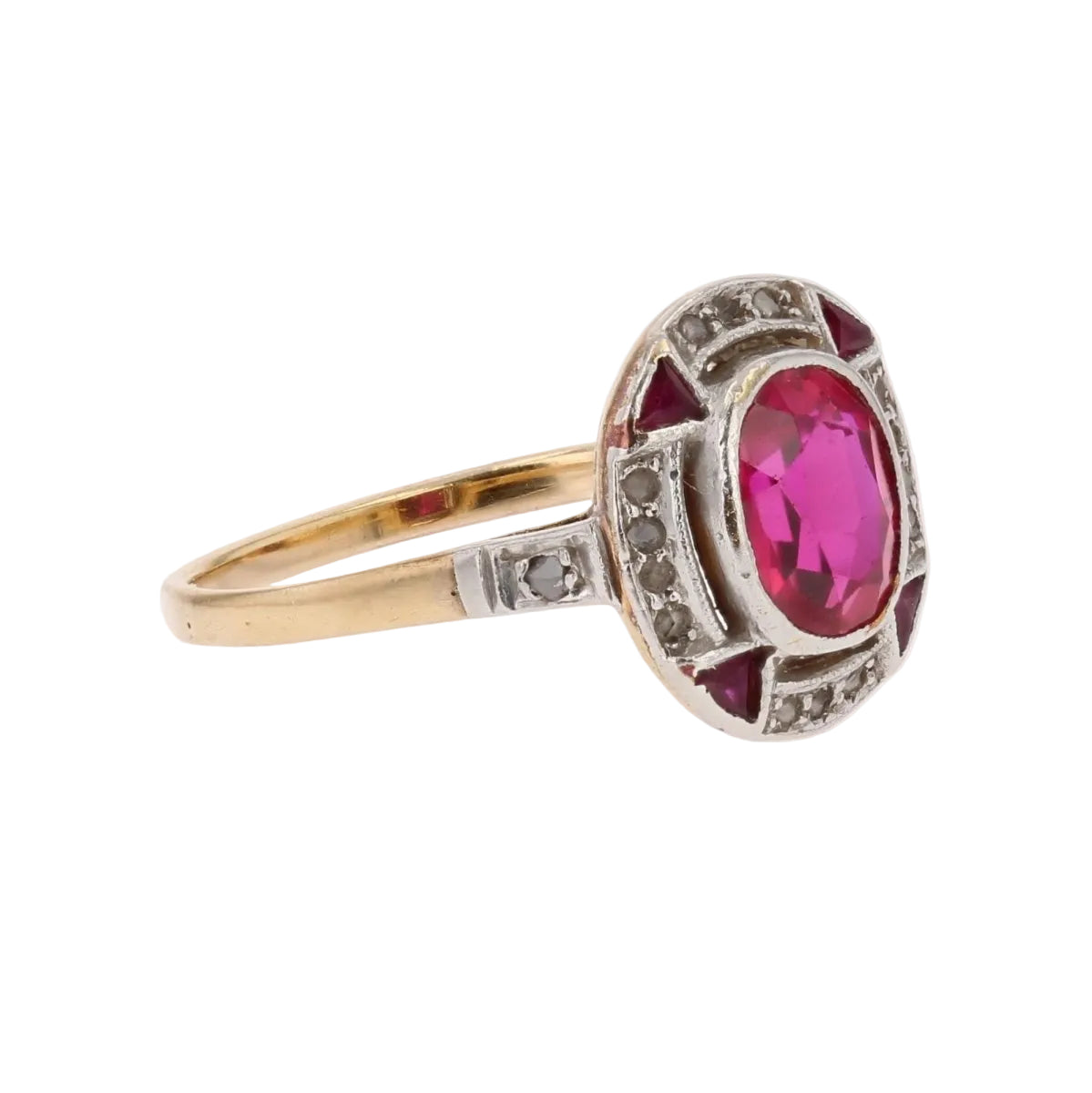 Bague ART DÉCO Ancienne en or jaune et diamants - Castafiore