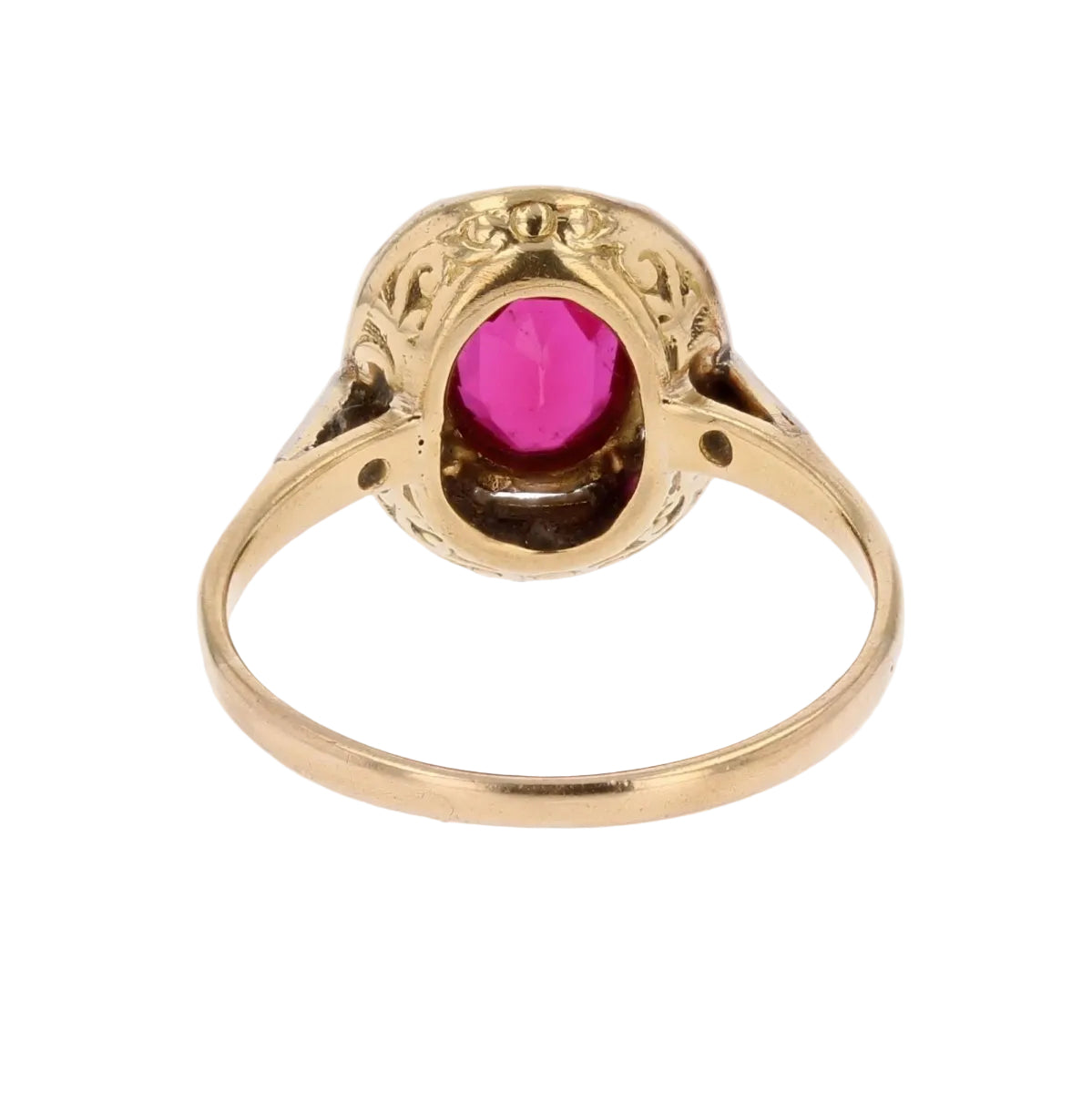 Bague ART DÉCO Ancienne en or jaune et diamants - Castafiore