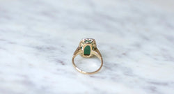 Bague Art Deco Chrysoprase Diamants - Castafiore