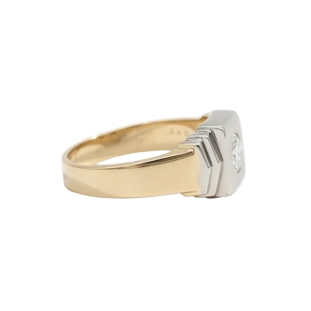 Bague Art Déco deux ors et diamant - Castafiore