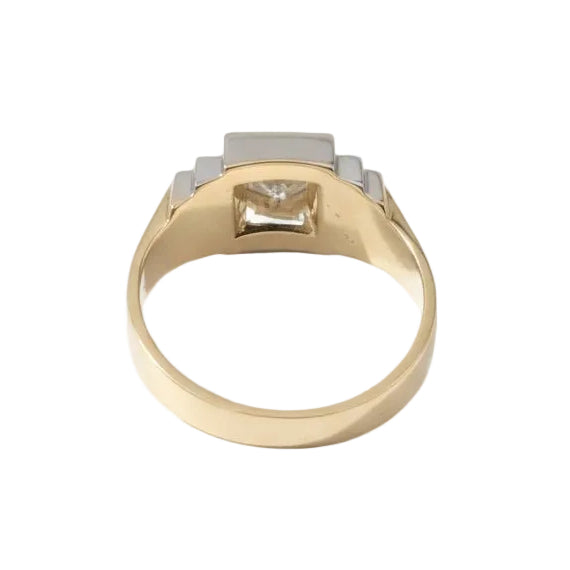 Bague Art Déco deux ors et diamant - Castafiore