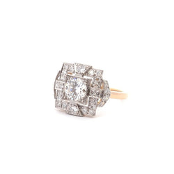 Bague art déco diamant 1,06cts F/SI2 - Castafiore