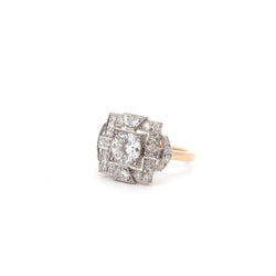 Bague art déco diamant 1,06cts F/SI2 - Castafiore