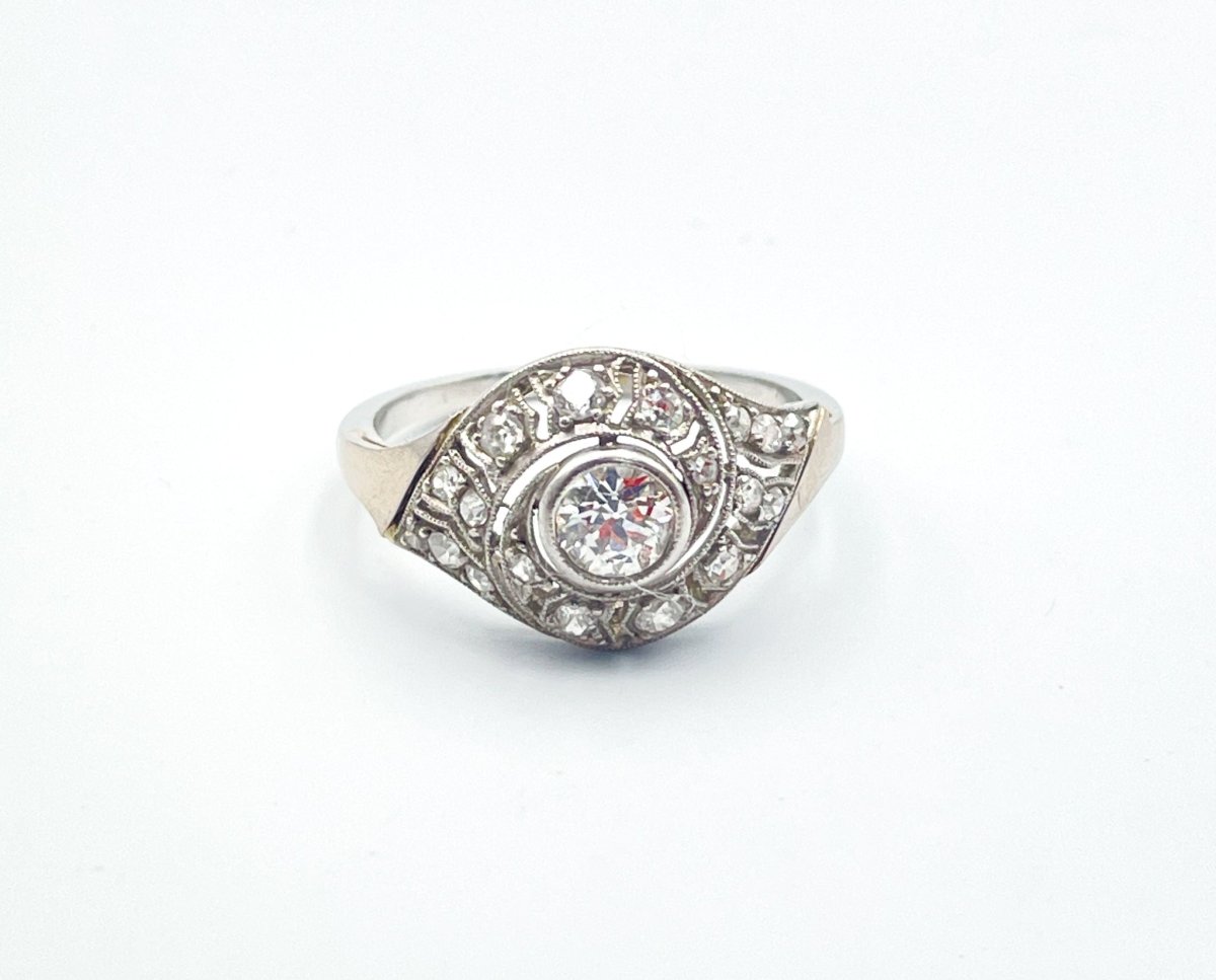 Bague Art Déco Diamants - Castafiore