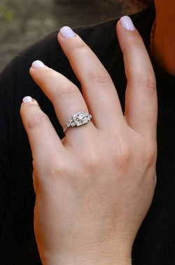 Bague Art Déco diamants - Castafiore