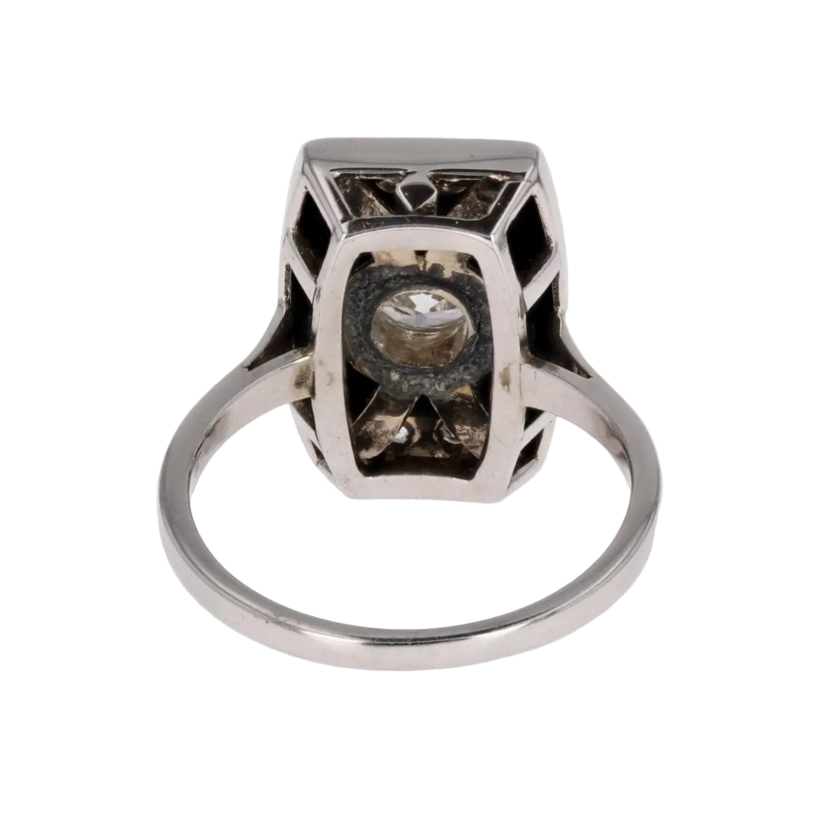 Bague Art Déco diamants et onyx - Castafiore