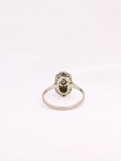 Bague Art Deco diamants or blanc - Castafiore