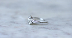 Bague Art Déco Diamants sur Platine - Castafiore