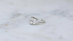 Bague Art Déco Diamants sur Platine - Castafiore