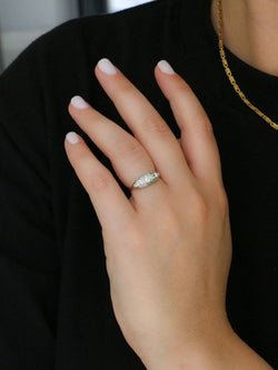 Bague Art Deco diamants taille ancienne - Castafiore