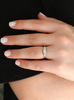 Bague Art Deco diamants taille ancienne - Castafiore