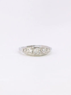 Bague Art Deco diamants taille ancienne - Castafiore