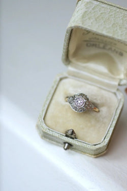 Bague Art déco Dôme Diamants Deux Ors - Castafiore