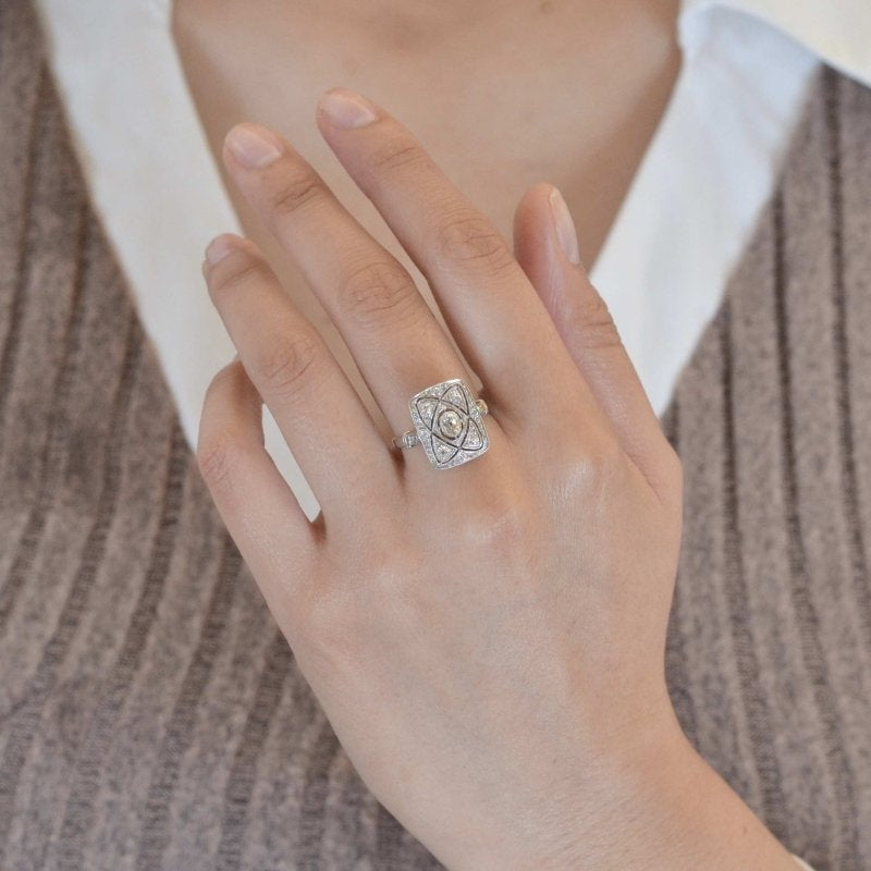 Bague art déco en diamants - Castafiore