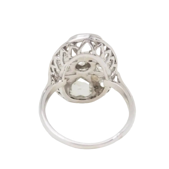 Bague Art Déco en or blanc et diamants - Castafiore