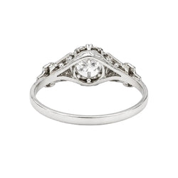 Bague Art Déco en or blanc et diamants - Castafiore