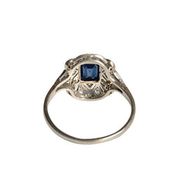 Bague Art Déco en or blanc et platin - Castafiore