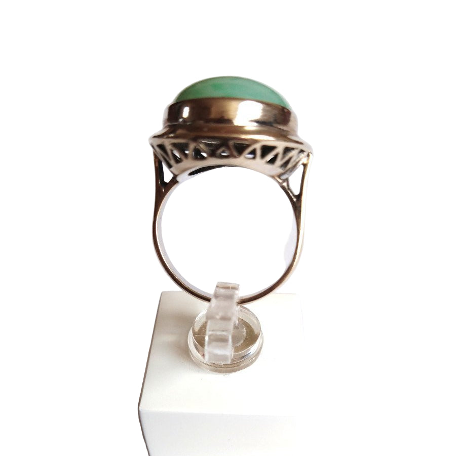 Bague Art - Déco en or blanc jade - Castafiore