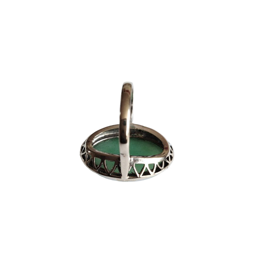 Bague Art - Déco en or blanc jade - Castafiore
