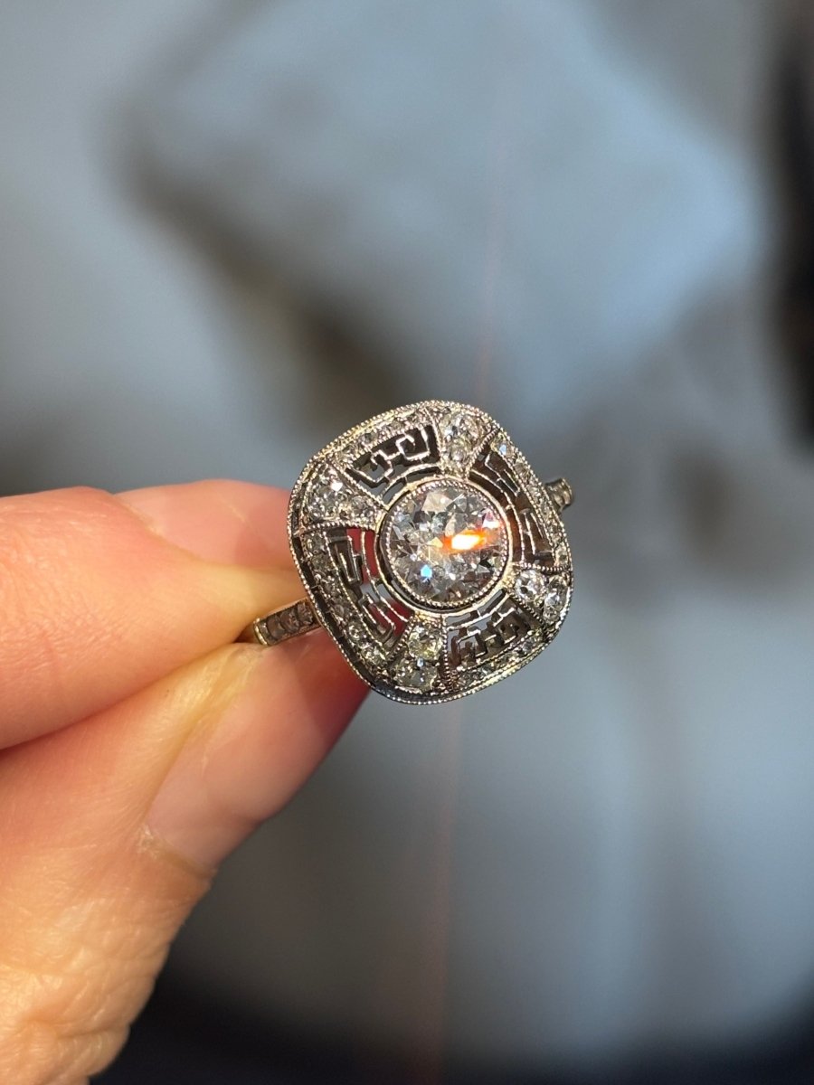 Bague Art Déco en or et diamants - Castafiore