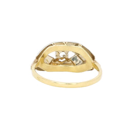 Bague ART DÉCO en or jaune et blanc diamant - Castafiore