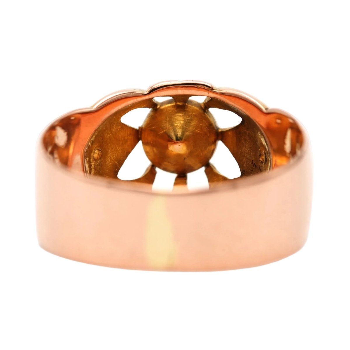 Bague Art Déco en or jaune et diamant - Castafiore