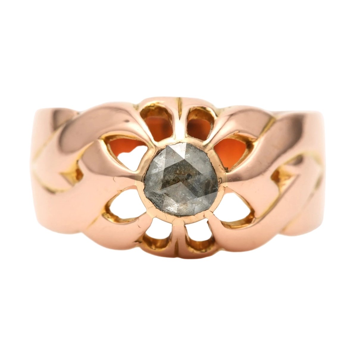 Bague Art Déco en or jaune et diamant - Castafiore