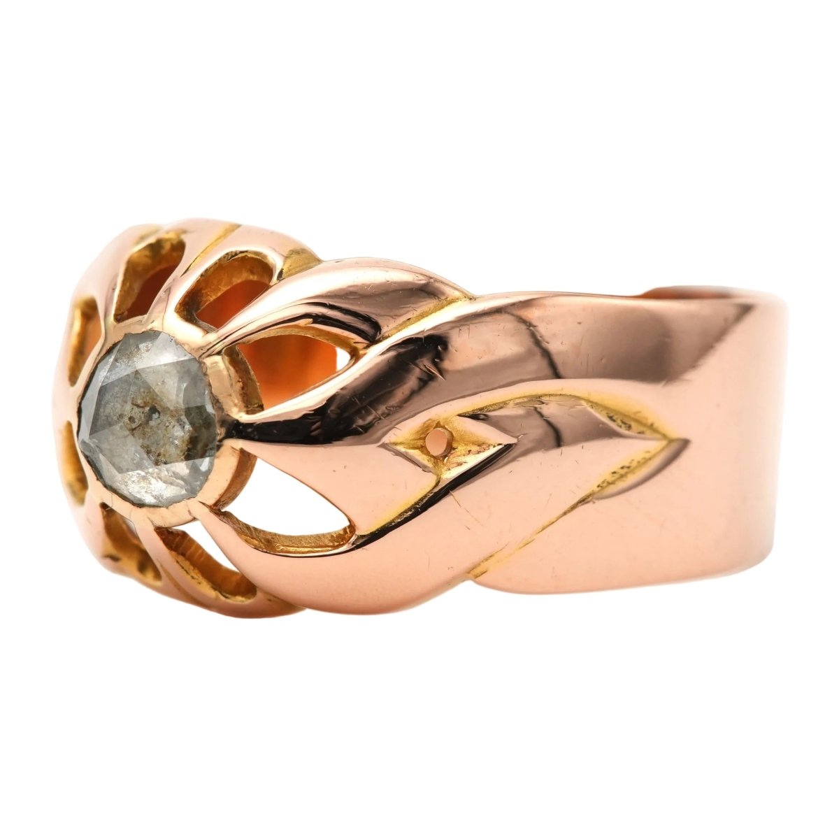 Bague Art Déco en or jaune et diamant - Castafiore