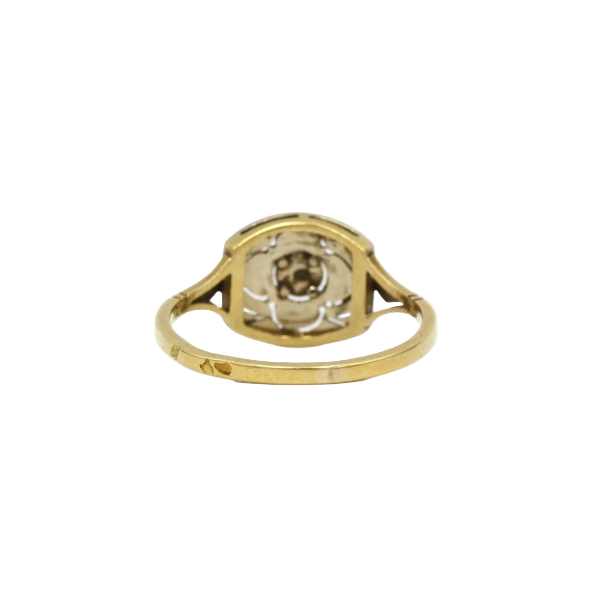 Bague Art Déco en or, platine et diamant - Castafiore