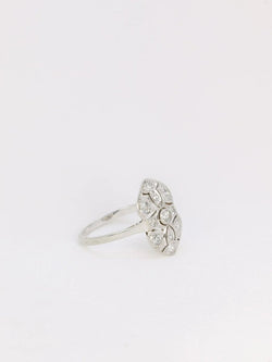 Bague Art - Déco en or, platine et diamants - Castafiore