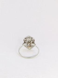 Bague Art - Déco en or, platine et diamants - Castafiore