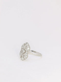 Bague Art - Déco en or, platine et diamants - Castafiore