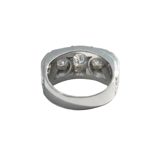 Bague Art Déco en platine et diamants - Castafiore