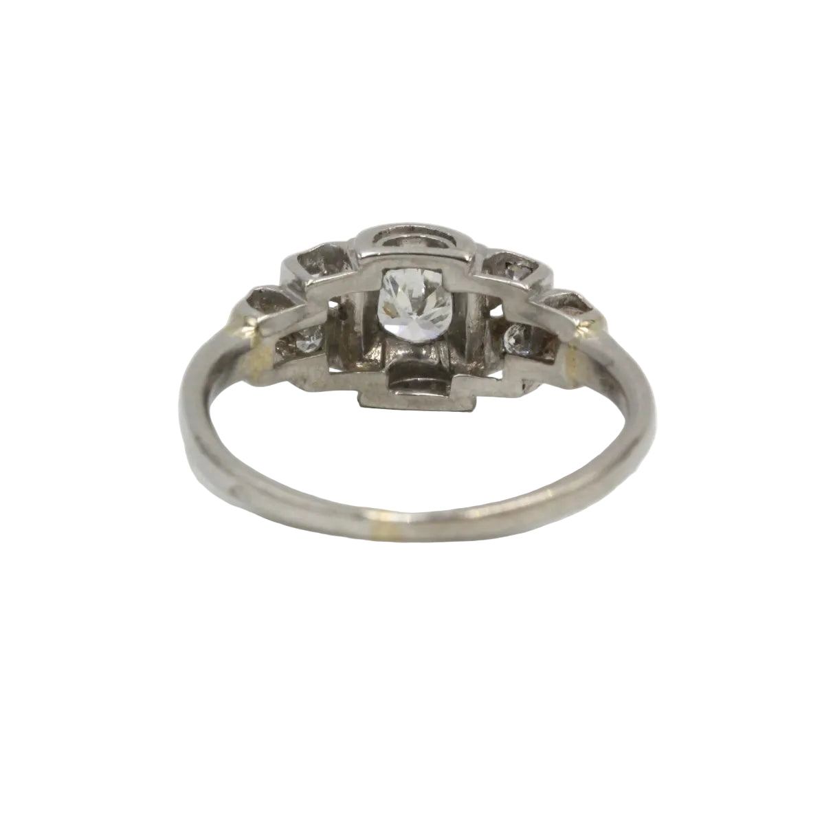 Bague Art Déco en platine et diamants - Castafiore