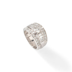 Bague Art déco en platine et diamants - Castafiore